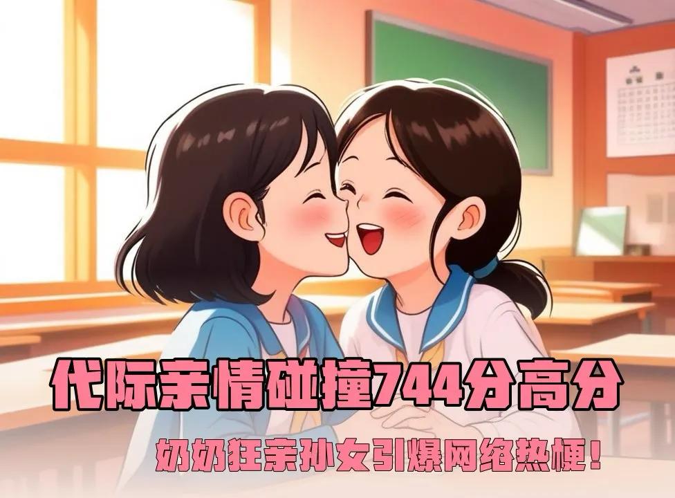 孫女中考744分被奶奶狂親